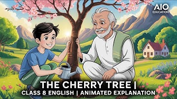 The Cherry Tree | Class 8 English | Full Animated Explanation in Hindi | Ruskin Bond | AIO EDUCATION