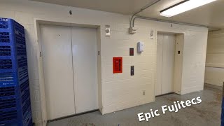Epic 1987 Fujitec RSDN traction service elevators at the Hilton in Tysons VA