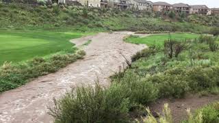 Flooding at golf course in Prescott, Arizona