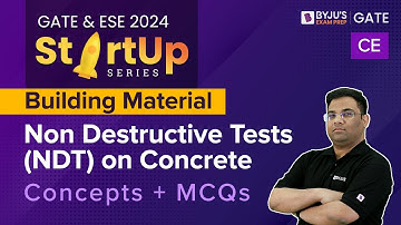 Non Destructive Tests (NDT) on Concrete | Building Material | GATE & ESE Civil Engineering (CE) Exam