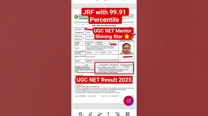 UGC NET Result 2025 #ugcnet #ugcnet2025 #ugcnetexam #ugcnetresult #shorts #ytshorts