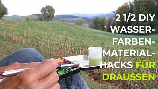 2 1\/2 Wasserfarben-Material-Hacks für Urban Sketching und Reiseskizzen