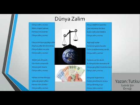 Dünya Zalim - satirik şiir örneği /tutQ studios