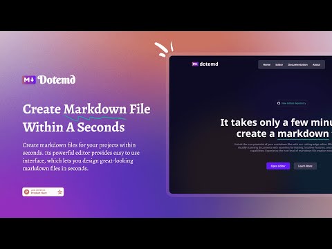 World first Text to Markdown code editor