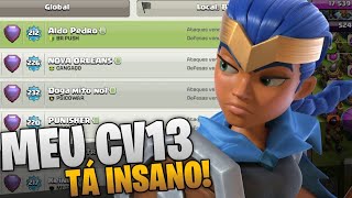 SUBINDO MUITO no RANK BR com meu CV13 FULL!!! Clash Of Clans