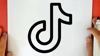 كيف ترسم شعار تيك توك سهل خطوة بخطوة | لوجو تيك توك | رسم سهل | تعليم الرسم للمبتدئين بالخطوات screenshot 1