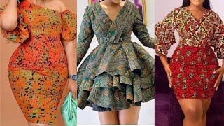 Latest Ankara Short Gown For Classy Lady|Trendy Short Ankara Gowns 2023