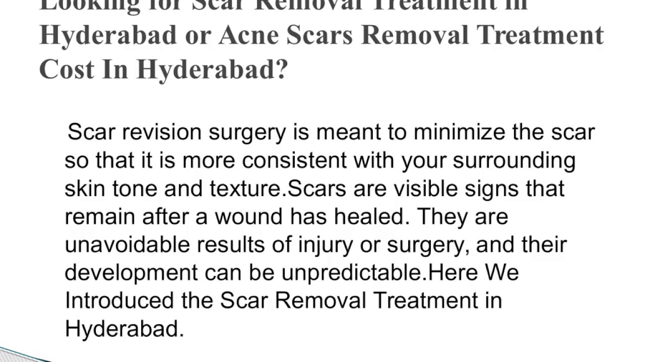 Scar Removal Treatment in Hyderabad Acne Scar Removal Hyderabad