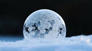 Soap bubble freezing in realtime HD quality