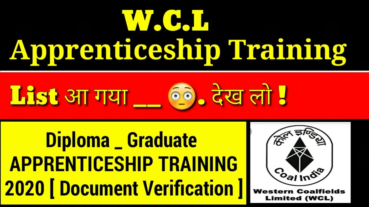 W.C.L Apprenticeship Training | Latest updates 2020 | Diploma _graduate student | WCL PDPT_PGPT 🔥🔥