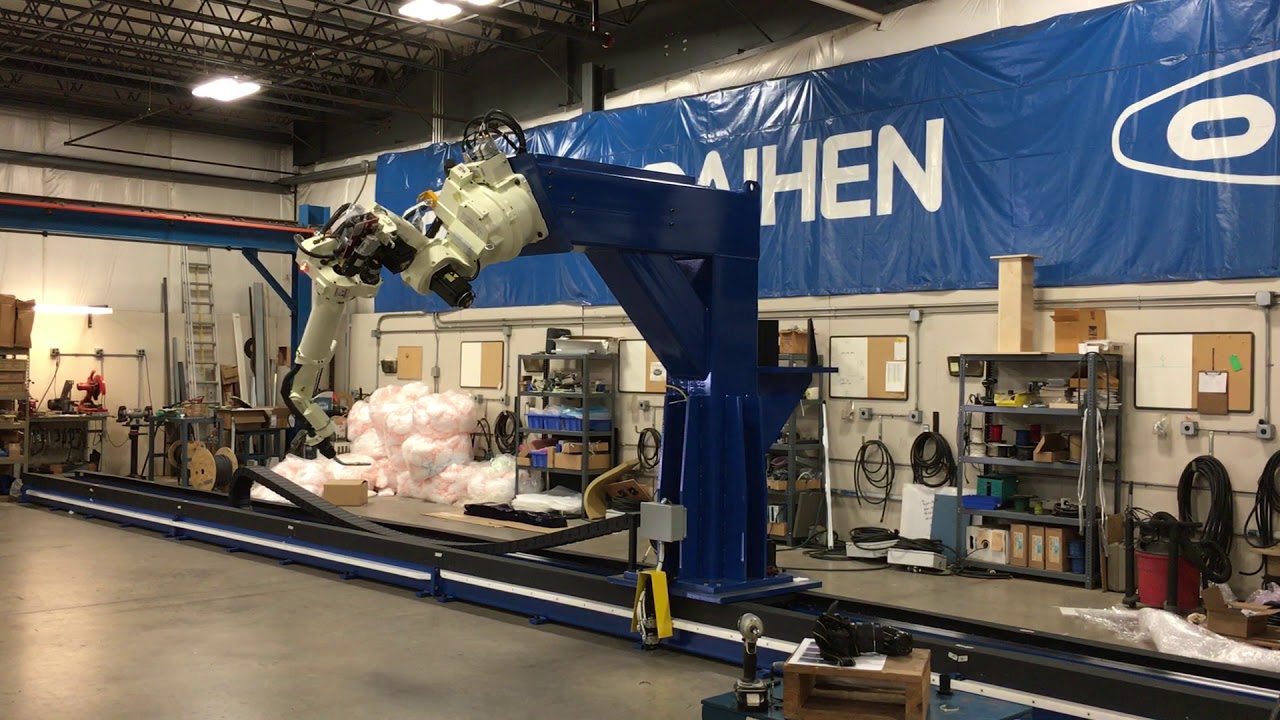 LTARC with inverted, jibmounted slider welding robot YouTube