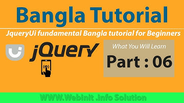 jQuery ui beginners Fundamentals tutorial with bangla-Jquery ui tooltip (Part - 06)
