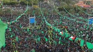 مفاجأة كتائب القسام في مهرجان انطلاقة حركة حماس الـ 35 في قطاع غزة