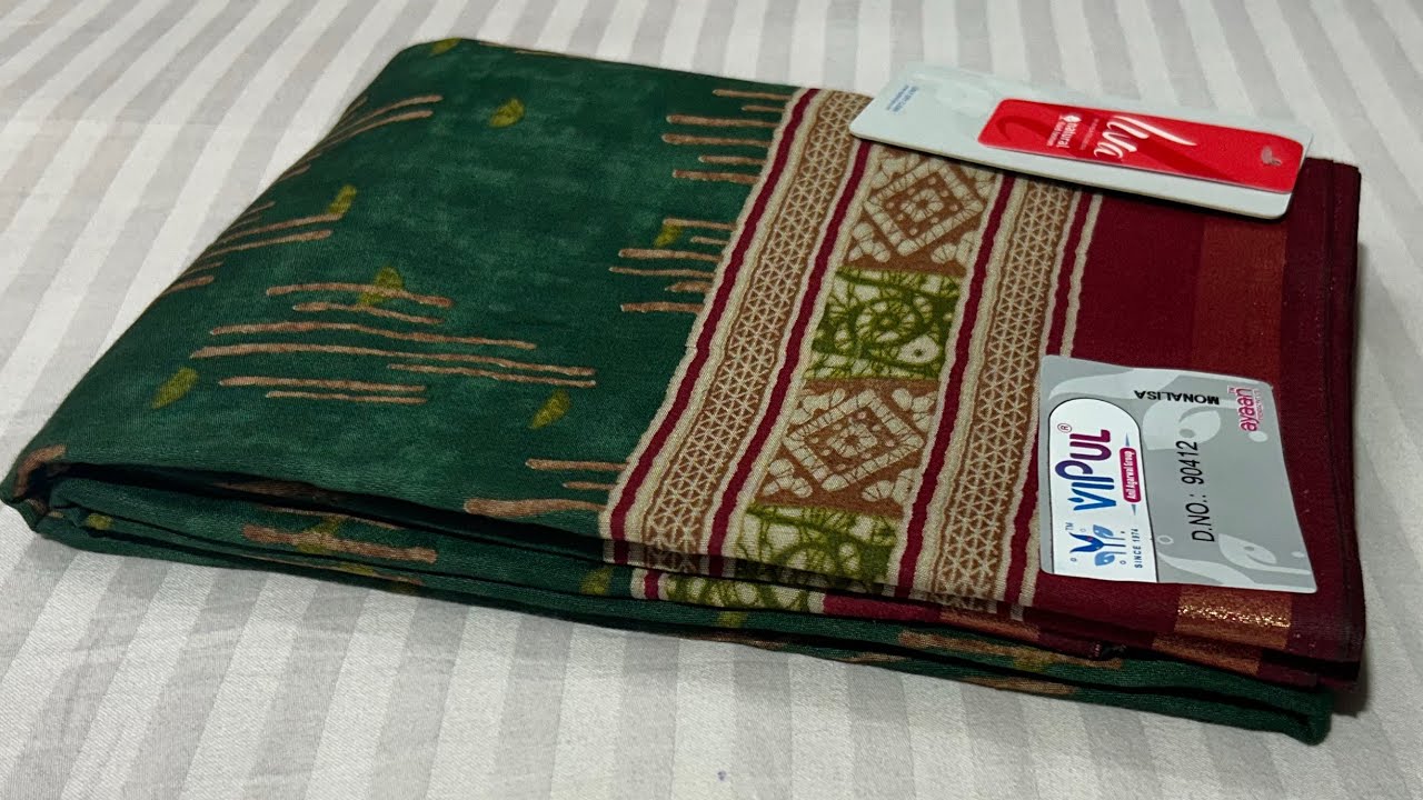 Festive Look in Vipul Handloom Cotton Sarees | Weaving Border Special 🔥 | Order Online