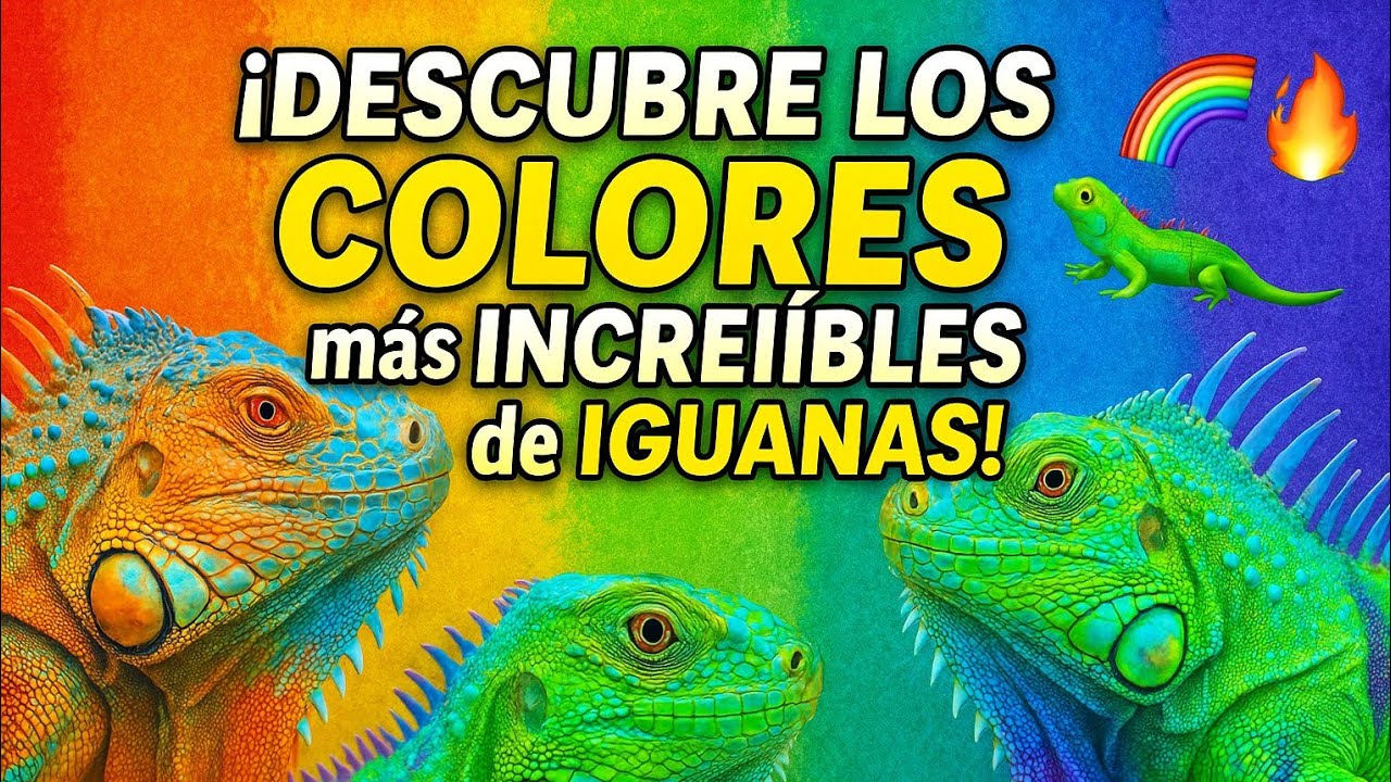 ¡Descubre los COLORES más INCREÍBLES de las IGUANAS!🌈🦎🔥 - YouTube