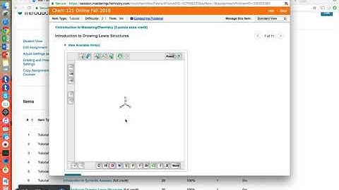 Using the Drawing Tool in MasteringChemistry