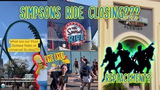 Universal Studios Replacing Simpsons Land? | Why We Dislike These Rides