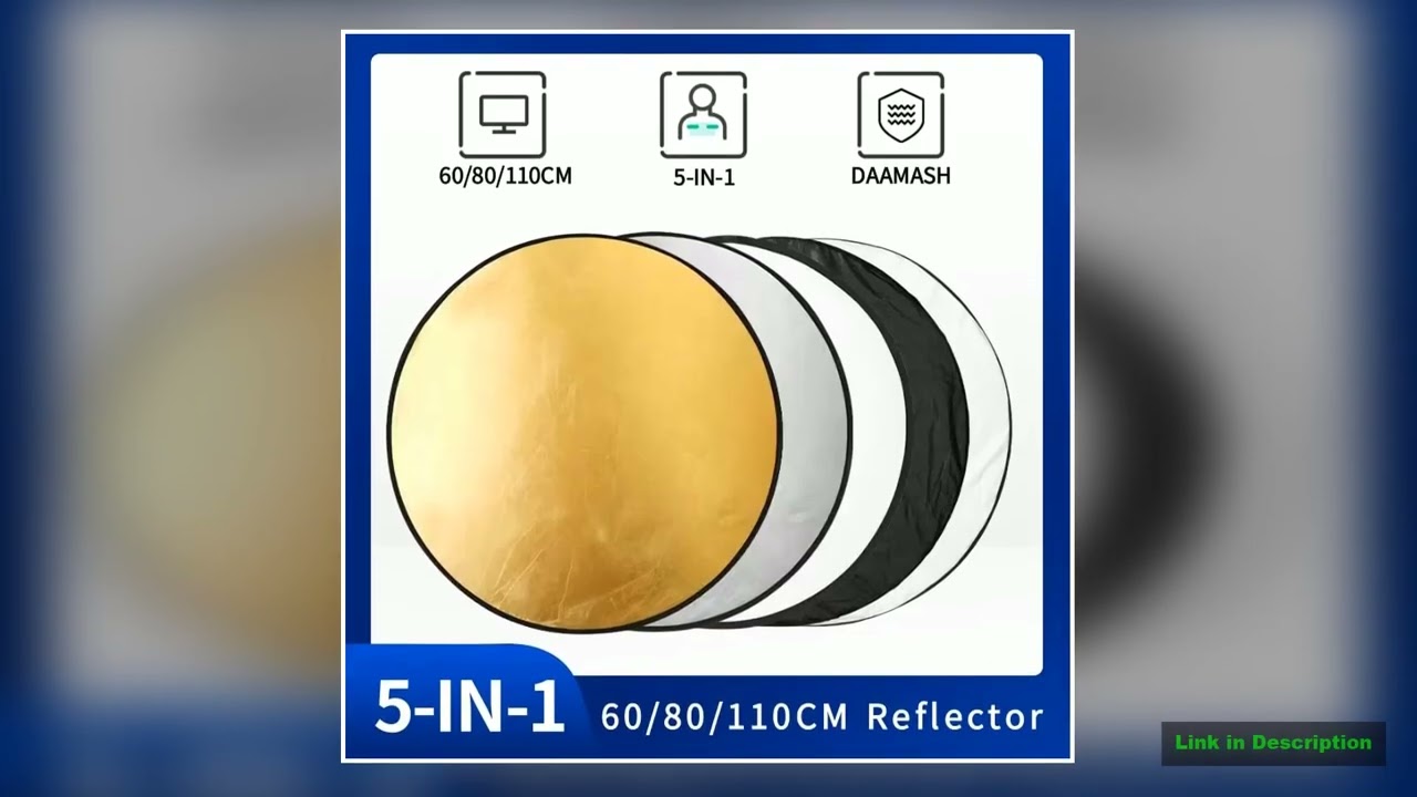5 in 1 Round Portable Reflector Multi Color Outdoor Collapsible Diffuser Photography Light