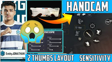 Jonathan controls handcam sensitivity 🔥| Best two finger controls and sensitivity 🔥