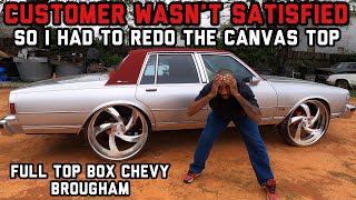 Box Chevy Caprice Brougham Vinyl Top Redo To Replace With Landau Canvas After Panoramic Roof Install screenshot 2