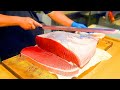 100000000 giant bluefin tuna cutting luxurious sashimi    taiwanese food