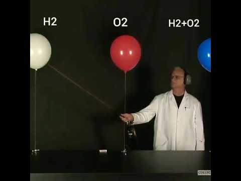 مقارنة بين احتراق غاز الأكسجين 2 والهيدروجين 2 وخليط الأكسجين والهيدروجين 2 2