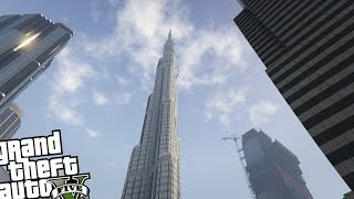 GTA 5 PC Map MOD - Burj Khalifa Building Mod! (Tallest Building in The World)