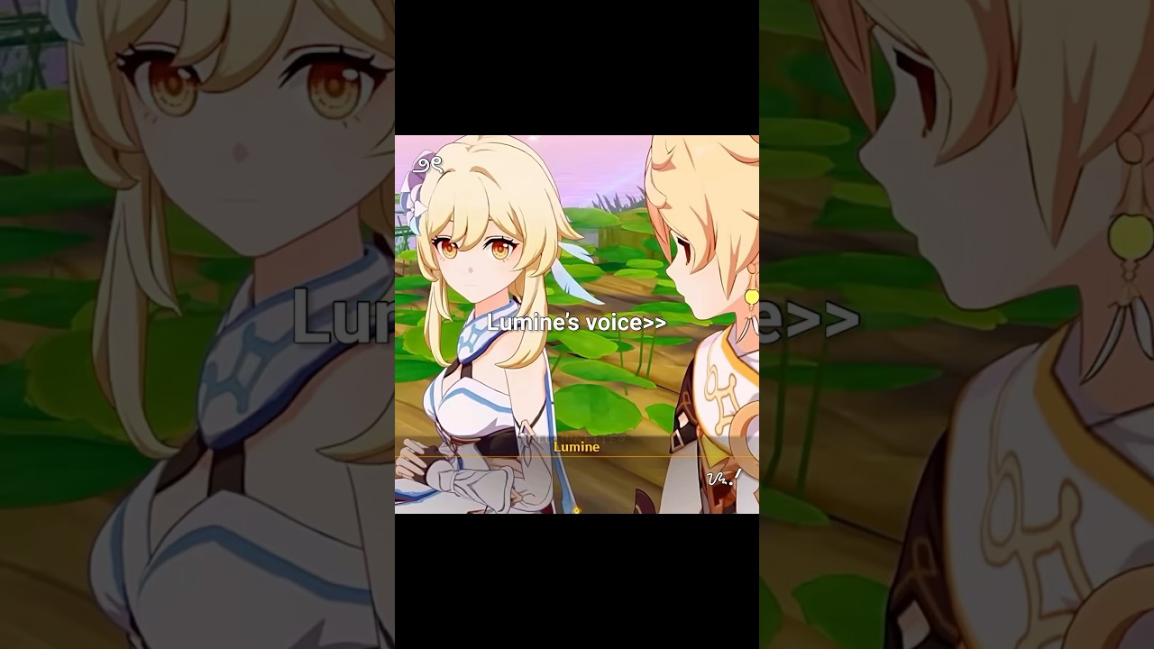 Lumine&rsquo;s voice is so sweet ! #genshinimpact #lumine #hoyoverse #paimon #aether #genshin