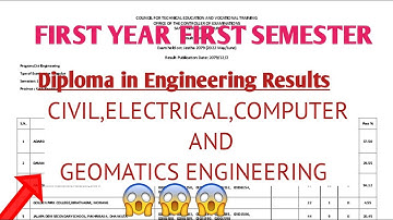 DIPLOMA IN ENGINEERING RESULTS#First Semester#I/I part#CIVIL #ELECTRICAL#COMPUTER EN#GEOMATICS  Engg