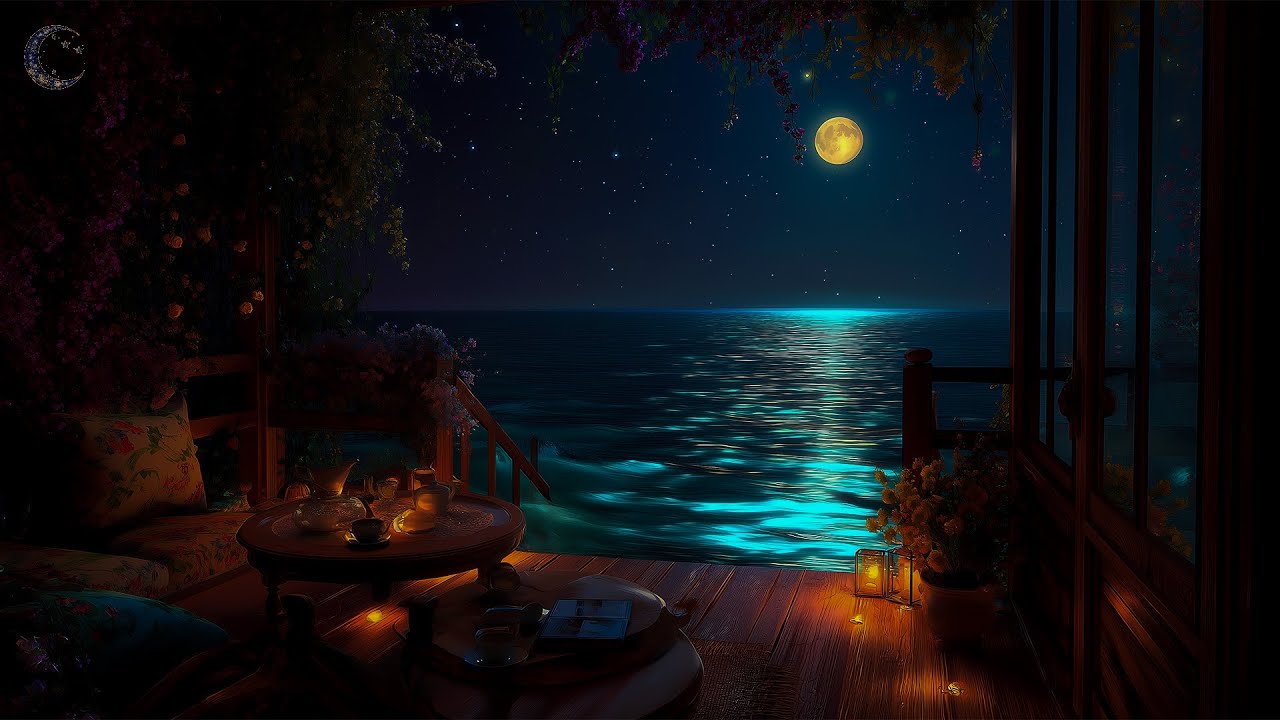 Relaxing Piano Music with Ocean Waves for Deep Sleep, Stress Relief and Calm Mind