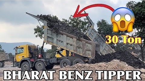 Bharat benz tipper 3528CM || unload video || #bharatbenztruck #tipper #tippler