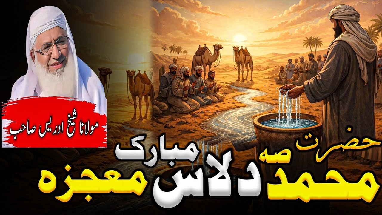 Hazrat Muhammad SAW da Las Mubarak Mughjiza| Poshto Bayan Sheikh Idrees Sahib 