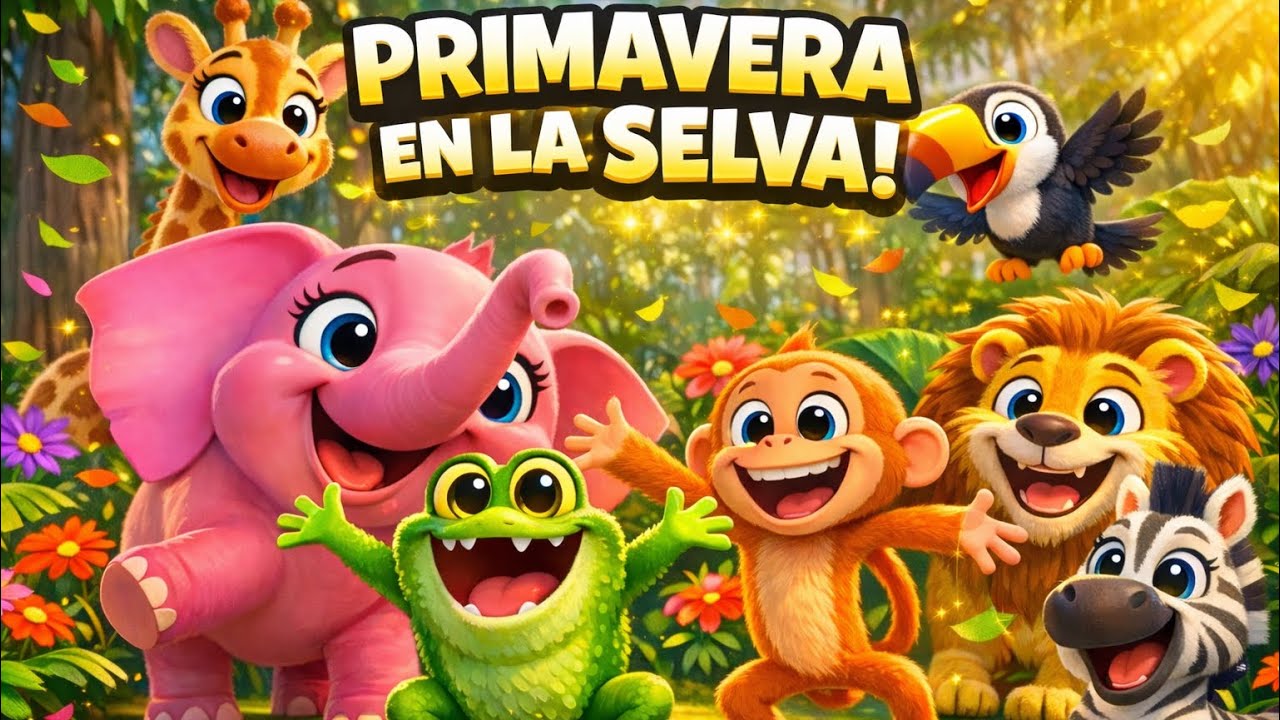 ¡Fiesta en la Selva! Canción Infantil de Primavera con Animales ...