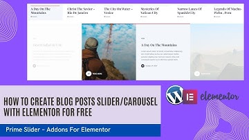 How to Create Elementor blog posts slider carousel For Free