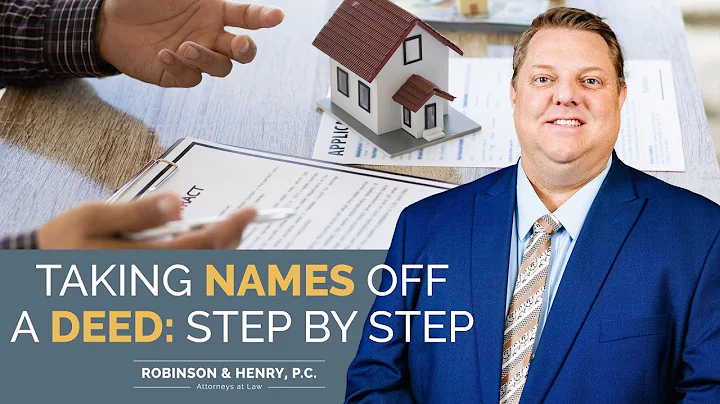 How To Remove a Name From a Deed