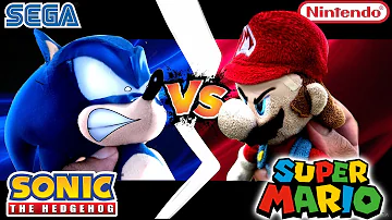 Sonic Vs Mario - Sonic Plush Smackdown