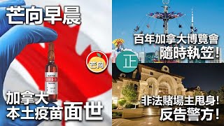 20210519B 加拿大本土疫苗面世。百年加拿大博覽會告急， 隨時執笠，非法賭場主甩身！反告警方！  |  芒向早晨