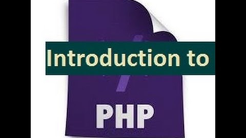 Introduction to PHP | Part 1