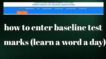 HOW TO ENTER BASE LINE TEST MARKSLEARN A WORD A DAY