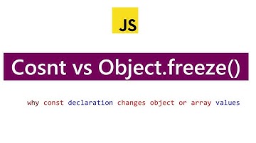 const vs object.freeze in javscript |objects in javascript|javscript tutorials in telugu#javascript