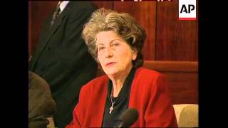Play video: BOSNIA: PALE: BILJANA PLAVSIC PRESS CONFERENCE
