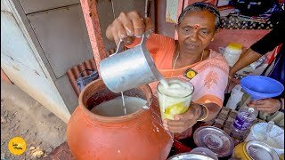 Kerala Mallu Aunty Selling Homemade Matka Masala Chaas Making Rs. 30/- Only l Trivandrum Food Tour