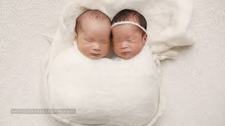 Twin newborns with Ana Brandt