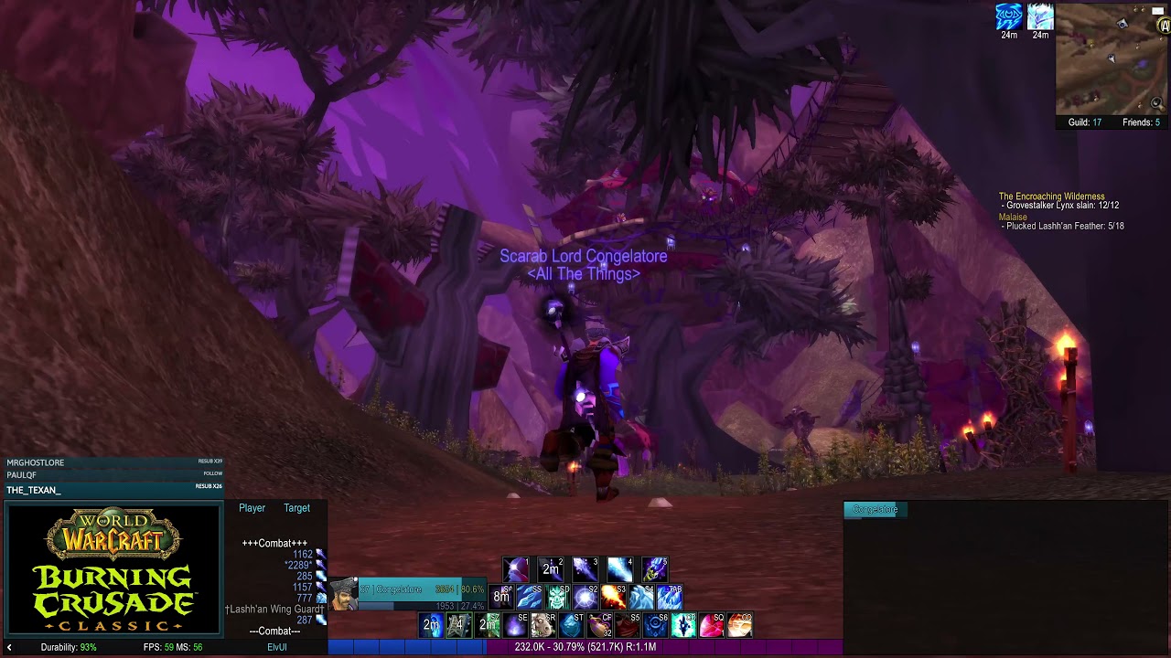 C02E28 Entering Blade's Edge Mountains (Human Mage) WoW TBC Classic