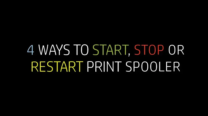 4 Ways to Start, Stop or Restart Print Spooler