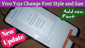 Vivo Y15s Font Style Change // Add New font vivo Y15s phone