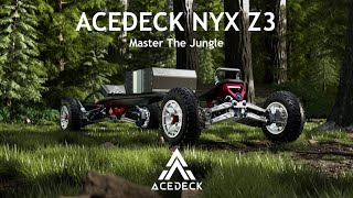 The Acedeck Nyx Z3  Electric Mountainboard with ShockAbsorbtion.