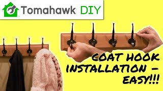 Easy to follow instructions for installing a coat hook rack on the wall. Amazon USA: http://amzn.to/2Chi2ty Amazon Canada: http://