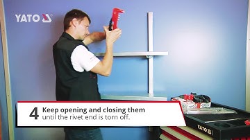 Operation of hand riveter for rivets