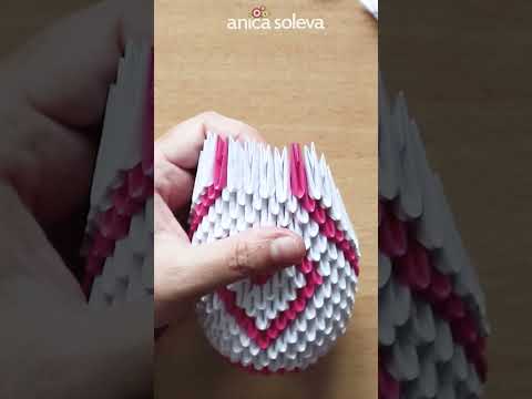 3D Modular Origami Swan 🦢💙🦢💜| #shorts